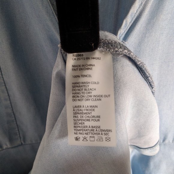 Dex Light Blue Flattering Tencel Pockets Dress XS - Picture 8 of 8